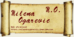 Milena Ogarević vizit kartica